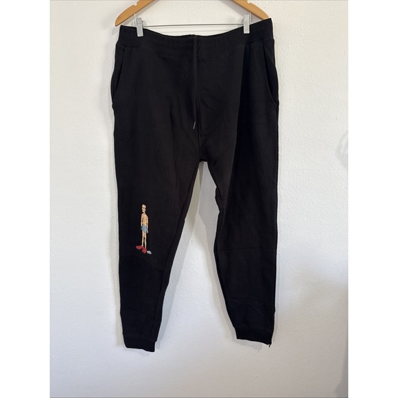 Aqua Ben Hunger Force x Daylight Curfew Sweatpants Men XL Black Graphic‎ Y2K Pop